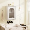 Costway Bathroom Wall Cabinet Medicine Cabinet with Tempered Glass Door & Adjustable Shelf White/Black/Brown/Gray/Natural - 2 of 4