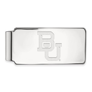 Black Bow Jewelry 10k White Gold Baylor Bears NCAA Money Clip - 1 of 4