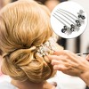 Unique Bargains Women's Retro Inlaid Flower Hair Side Comb 3.35"x3.15" 1 Pc - 3 of 4