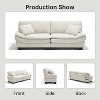 87" Corduroy Couch Loveseat with 2 Pillows, Sailboat-Shape Deep Seat Sofa for Living Room, Small Space, Office, Apartment-Morden Fort - image 3 of 4