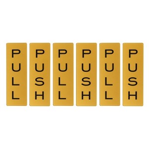 Unique Bargains Acrylic Self-Adhesive Decor Home Business Push Pull Door Sign 3 Pairs - 1 of 4