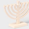 5.87"x7.75" Mini Menorah Taper Aluminum Alloy Hanukkah Candle Holder Cream - Spritz™ - 3 of 3