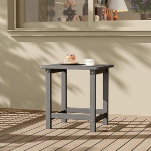 Adirondack Square Outdoor Side Table,Weather Resistant & Easy Assembly Patio End Tables,Durable Small Patio Table for Beach,Pool,Garden - 1 of 4