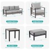 Sonkuki Outdoor Furniture Set Patio Conversation Sofa with Coffee Table Set, All-Weather PE Rattan Couch with Cushion - 3 of 4