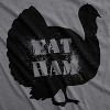 Mens Eat Ham Funny Hilarious Novelty Thanksgiving Holiday T shirt - Crazy Dog Men's T Shirt - 2 of 4