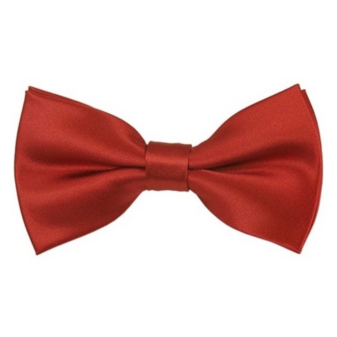 TheDapperTie Men's Rust Color 2.5 W And 4.5 L Inch Pre-Tied adjustable Bow  Ties