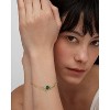 Molenia 925 Sterling Silver Malachite Bracelet, 14k Gold Plated Women Link Adjustable Double Chain Jewelry Birthday Christmas Gifts for Her Mom Wife - 4 of 4