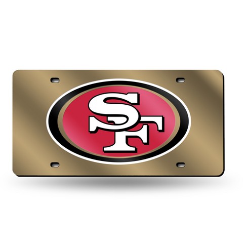 Nfl San Francisco 49ers Rico Industries Laser Cut Auto Tag : Target