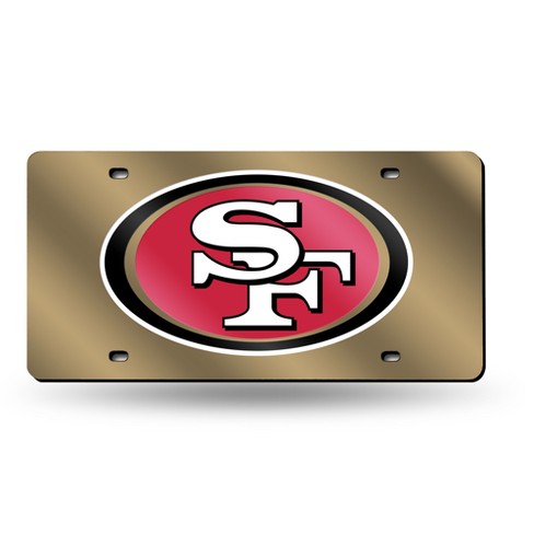 Nfl San Francisco 49ers Rico Industries Laser Cut Auto Tag : Target