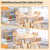 Kids Table and 4 Chairs Set - Multifunctional Desk Set, Height Adjustable, Graffiti Desktop, Easy to Wipe, Ergonomic Design for Ages 2-10 - 4 of 4