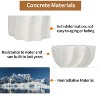 Outdoor Side Table: Contemporary Lightweight Concrete Accent Side Table Patio Side End Table for Living Room, Garden, Hourglass, Graphite-Like White - 3 of 4
