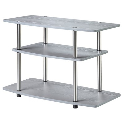 3 Tier TV Stand for TVs up to 32" Gray - Breighton Home