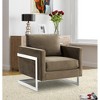 Lincoln Velvet Accent Chair with Chrome Steel Frame - 2 of 4