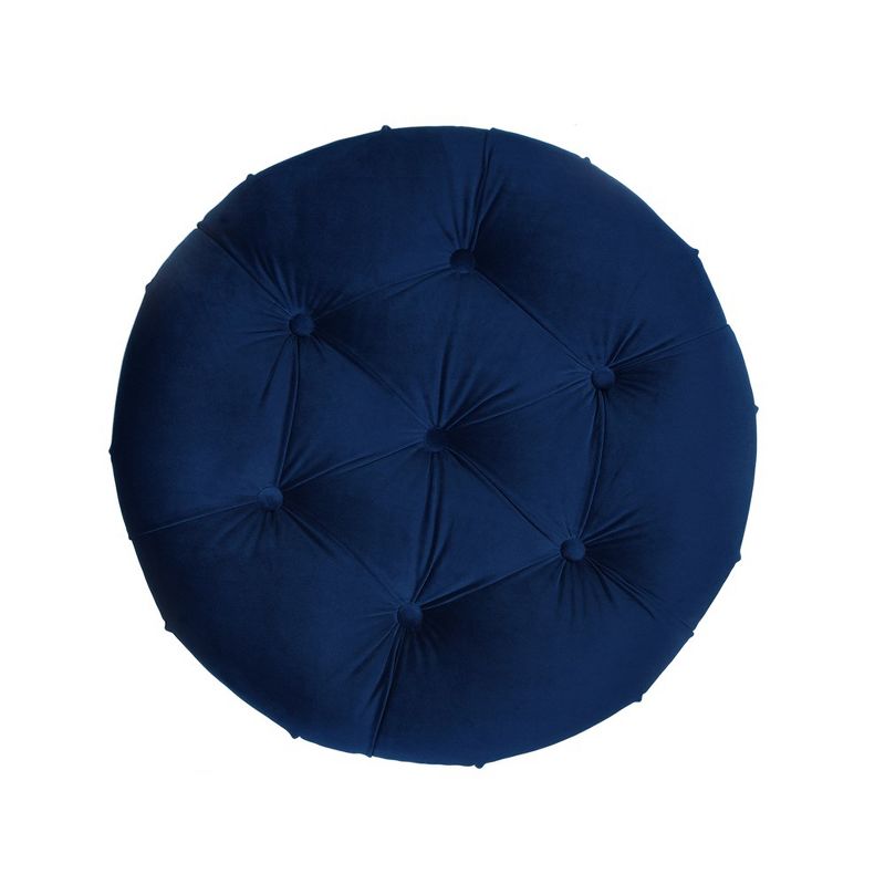 Jennifer Taylor Home Dawn Tufted Round Ottoman Nailhead Accents, 2 of 5