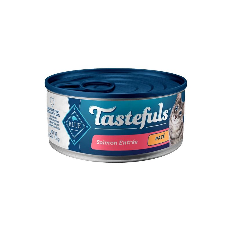 Blue Buffalo Tastefuls Natural Pate Wet Cat Food with Salmon Entr&#233;e - 5.5oz, 1 of 6