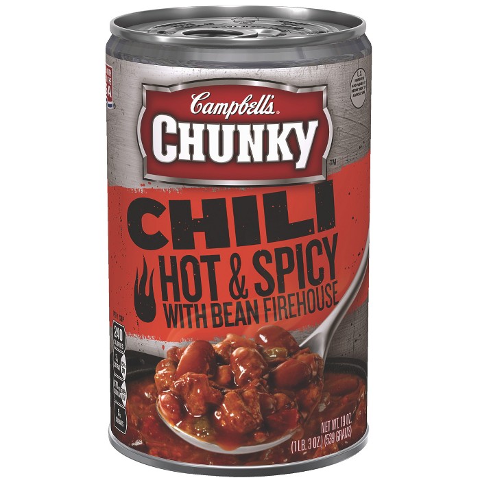 Campbell's® Chunky™ Hot & Spicy Beef & Bean Firehouse Chili 19 Oz Target