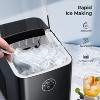 ZAFRO Countertop Ice Maker with Handle, 8 Bullet Ice Ready in 6 Mins, Self-Cleaning Portable Ice Machine with Basket and Scoop, Black - 4 of 4