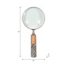Sagebrook Home 4" Decorative Magnifying Glass - Contemporary Marble Brown and Gray Rustic Ornate Magnifying Glass Decor For Home or Office Table - 2 of 4