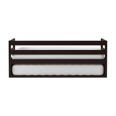 Twin Brown Pine Wood Daybed with Trundle