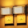 YANSUN 2-Pack 1W Plug-in Amber Night Light, Up & Down Glow, White Base, 3-Level Button Dimmer, US Plug, 2000K - 2 of 4
