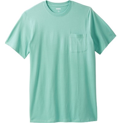 KingSize Shrink-Less Lightweight Longer-Length Crewneck Pocket T-Shirt