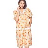 Casual Nights Women's Snap front House Dress Short Sleeve Woven Duster Housecoat Lounger Robe - 4 of 4
