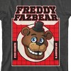 Five Nights At Freddy's Freddy Fazbear Grid Boy's Charcoal Heather T-shirt - 2 of 3