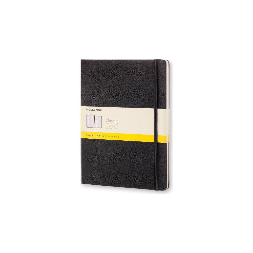 pack 2 Moleskine Grid Notebook XL Hard Cover Black