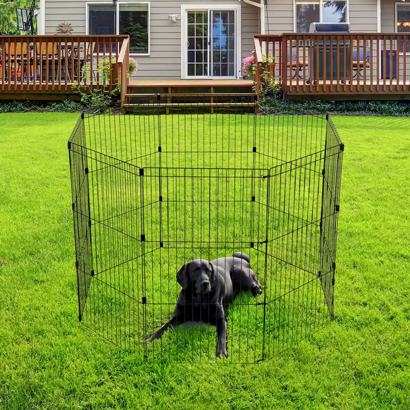 IRIS USA Exercise 8 Panel Wire Metal Pet Playpen for Dog, 6 of 9