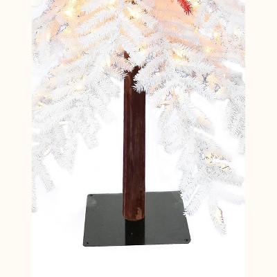 7FT Red and White Spruce Santa Hat Outdoor Christmas Tree with LED Lights