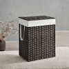 Laundry Hamper Sorter with Lid, 23.8 Gal (90 L) Synthetic Rattan Clothes Laundry Basket Storage with Lid and Handles Removable Liner Laundry Sorter - 3 of 4