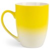 Elanze Designs Yellow White Two Toned Ombre Matte 12 ounce Ceramic Stoneware Coffee Cup Mugs Set of 4 - 2 of 4