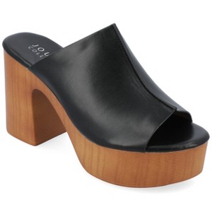 Journee Collection Womens Lorenza Platform Clog Open Toe Sandals - 1 of 4