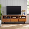 Cara 3 Drawer Mid-Century Modern 3 Drawer TV Stand for TVs up to 80" - Saracina Home - image 2 of 4