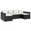 vidaXL Garden Lounge Set Black and Cream White - 3 of 4