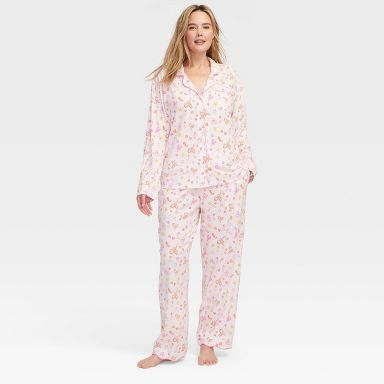 Women's Sea Life Long Sleeves and Pants Pajama Set Pink - Roller Rabbit x Target XXS