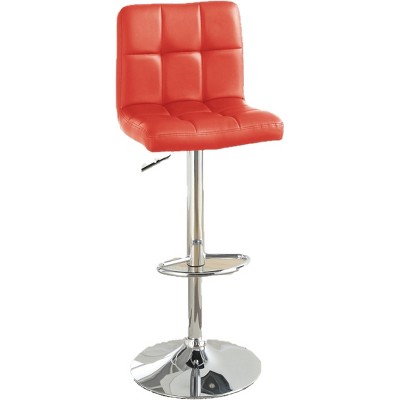 NicBex Set of 2 Bar Stools for Kitchen Island,Faux Leather Counter Bar Stools with Metal Legs,Bar Chairs for Dining Rooms,Kitchens Islands,White/Red