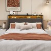 Queen Size Bed Frames With 4 Under Of Bed Portable Storage Drawers Full Size Platform Bed Frame Wings Headboard Bed For Bedroom Living Room - 2 of 4