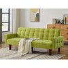 DOMETOUR Solid Color Tufetd Sofa Save Space Convertible Sofa Bed for Living Room - 3 of 4