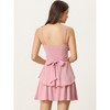 Allegra K Women's Spaghetti Straps Crisscross Ruffles Tiered Layered Dresses - 4 of 4