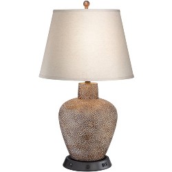 360 Lighting Mid Century Modern Table Lamp With Usb And Ac Power Outlet ...