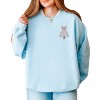Embroidered Coquette Pink Christmas Tree - Women's Graphic Sweatshirt - 3 of 4