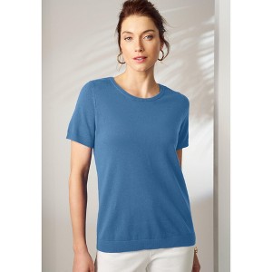 Jessica London Fine Gauge Crewneck Shell - 1 of 4