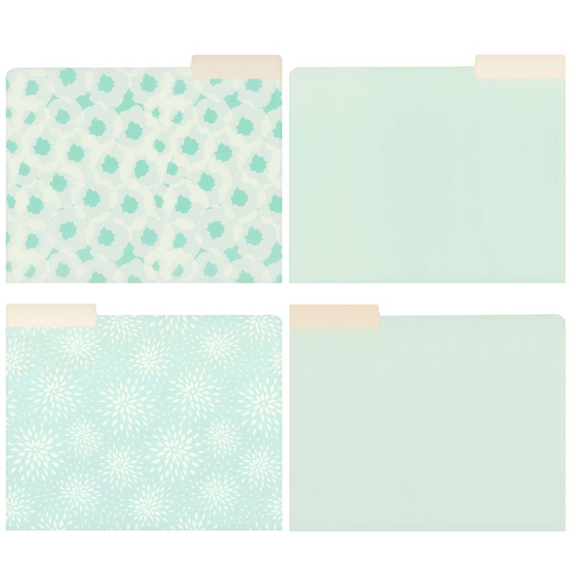Juvale 12-Pack Pastel Decorative File Folders for Women, Pretty Classroom Supplies, Office, Letter Size, 1/3 Cut Tabs, 12 Designs, 11.5x9.5 In, 4 of 8