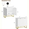 Modern Sideboard Buffet Cabinet with Storage, Wood Accent Storage Cabinet with Doors - 2 of 4