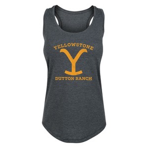 Women's - Yellowstone - Stone Dutton Bravado Graphic Racerback Tank - 1 of 4