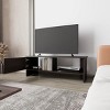 GlasFlength TV Stands and Consoles TV Console Table TV Center TV Stand with Storage Shelves for Living Room, Brown, 47.4"*12.2"*16.6" - 3 of 4