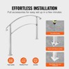 VEVOR Handrails for Outdoor Steps, Fit 1 or 4 Steps Outdoor Stair Railing, White Wrought Iron Handrail, Flexible Front Porch Hand Rail, Silver - 3 of 4