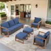 Buenhomino 5PC Outdoor Patio Conversation Set with Ottoman - 2 of 4