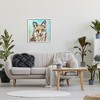 Stupell Industries Modern Fox Blue Accent Animal Black Framed Giclee Art - 2 of 4